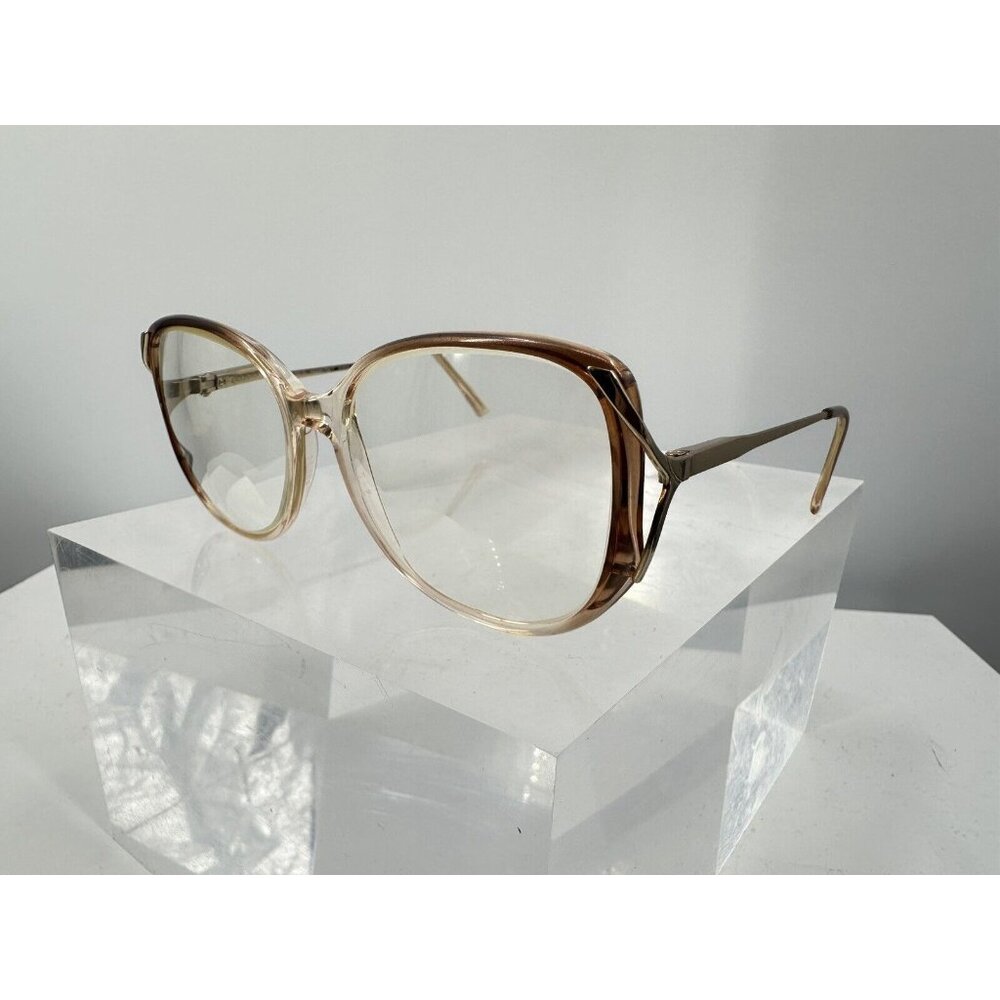 Vintage safilo Lady Elasta 5574-69T Frame Italy Clear Pink & Rose Gold (LE-3)